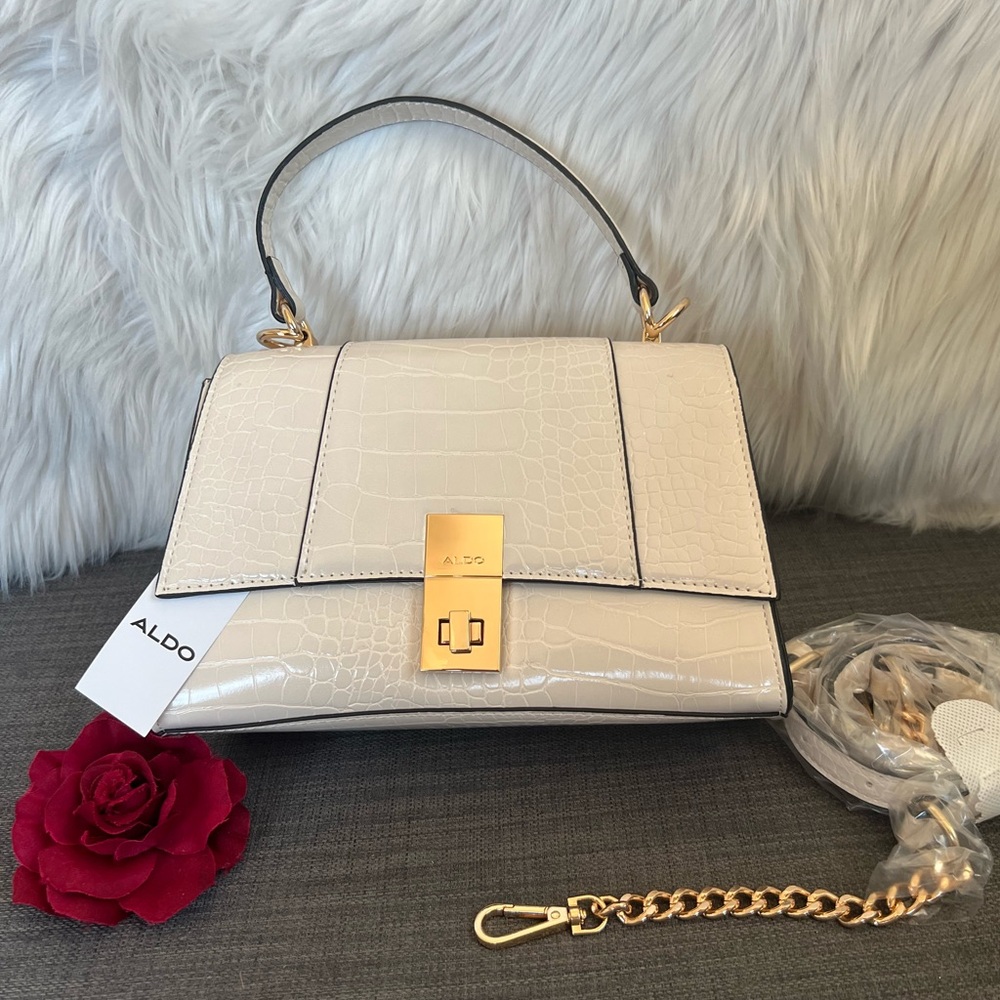 NWT ALDO SMALL SATCHEL CROSSBODY BAG PURSE WITH FLAP